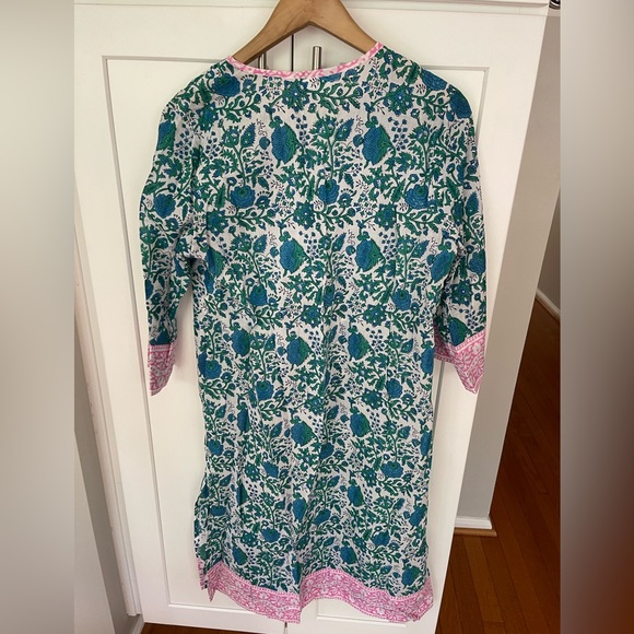 NWT JCREW SZ BLOCK Blue and Pink Cover Up Size Medium - Picture 2 of 3